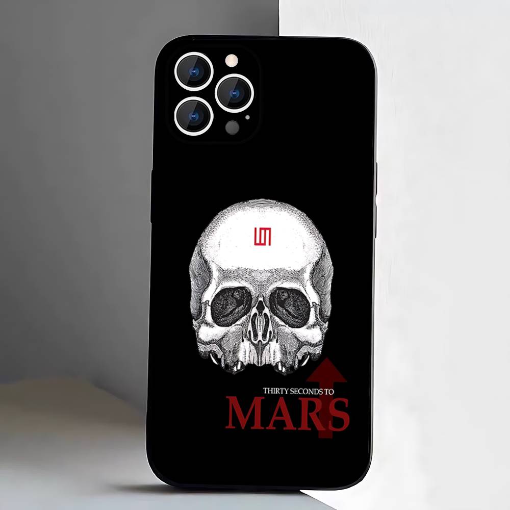 30 Second To Mars 30STM Phone Case For iPhone 17,16,15,14,13,12,11,Pro,XS,Max,XR,Plus,E,SE4,Mini Black Soft Cover