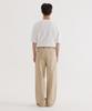 COVERNAT Semi-Wide Cotton Belted Pants Beige