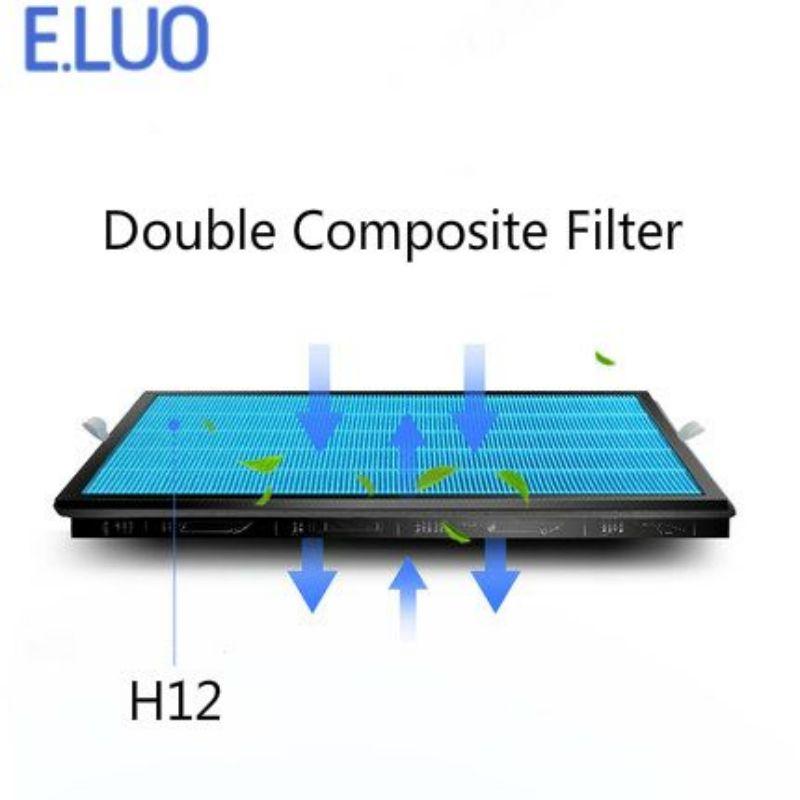 For Smartmi XFXT01ZM Fresh Air System Filter Wall-mounted Fresh Fan Integrated Purifier Hepa Filter 390*297*70mm