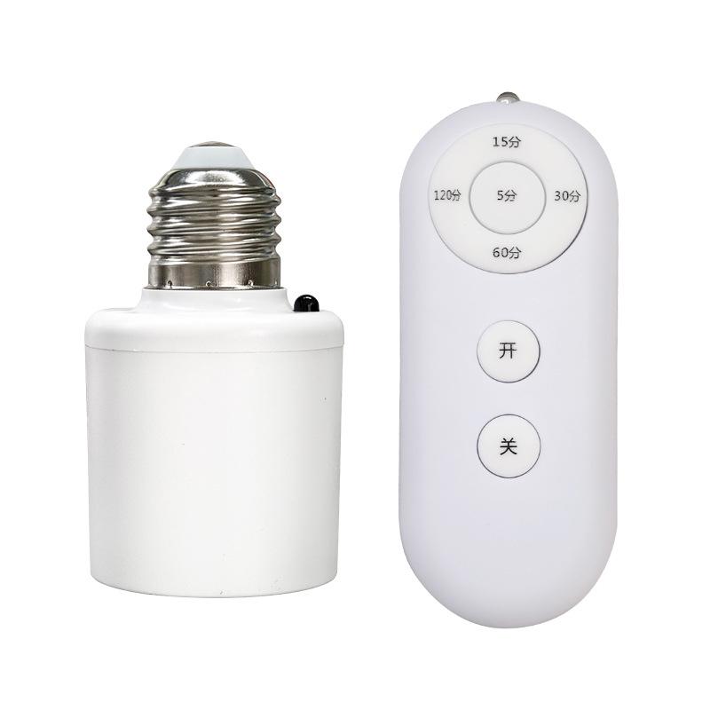 New E27 Led Lamp Base with Wireless Remote Control Smart Timer AC85-265V Light Bulb Holder Socket Adapter Converter Adjustable