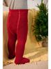 Cozy Winter Red Baby Tights for First Birthday - Warm Footed Pants for Toddlers
