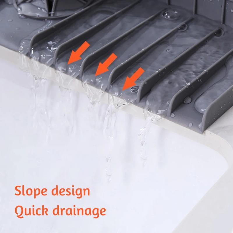 Silicone Drain Pad Multifunctional Sink Faucet Kitchen Drain Pad Thickened 37cm Splash Proof Pad