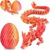 1/4pcs 3D Dragon Rotatable Articulated Dragon Egg Realistic Movable Printed Dragon Modle Home Office Decoration Figures Toy