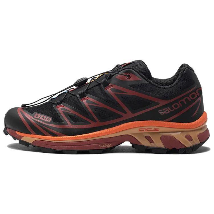 Salomon XT-6 Black Chocolate Plum Men Sneakers Vibrant-Orange L41750900 44⅔
