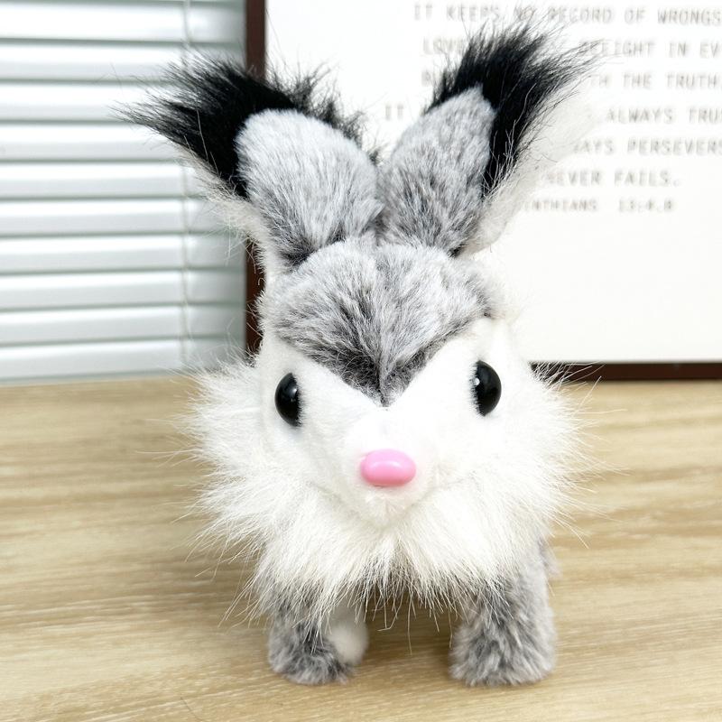 Children Electric Plush Toy Simulation Pet Bunny Plush Doll Will Walk Will Call Shaking Ears Cute Bunny Baby Learning Crawl Toy