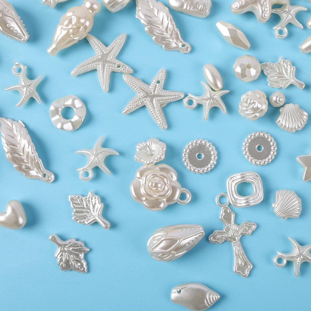 Baroque Rose Imitation Pearl Loose Beads, Cream Glue Accessories Diy Necklace Bracelet Beaded Pendant Accessories