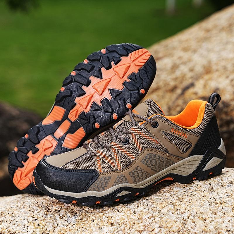 Four Seasons Low Top Outdoor Hiking Shoes Large Size Fashion Sports Running Shoes Men's Non-slip Breathable Casual Shoes