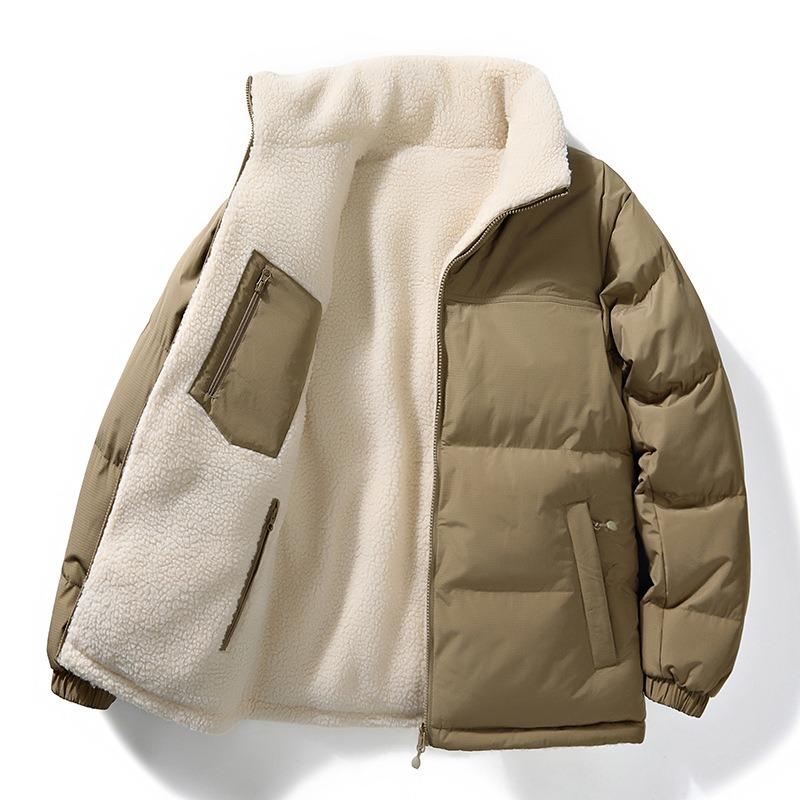 Trendy Winter Clothing Men's Parkas Wool Warm Coat Windproof Thick Coat Stand Collar Color Men's Coat