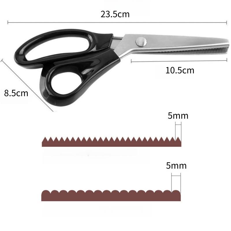 5mm Tailor Scissors Pinking Shears Zig Zag Sewing Cut Serrated Lace Scissors Sewing Accessories Fabric Scissors DIY Sewing Tool
