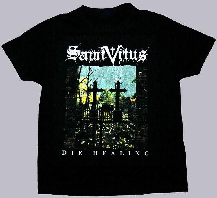 Die Healing Saint Vitus Band Black T-Shirt Cotton Full Size Unisex T-Shirt S
