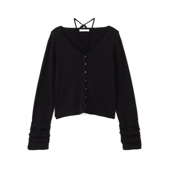 JILL by JILL STUART Sweater [Pre-order: Arrives mid- to late March] 2-Way Halter Cardigan Top, Women's, White