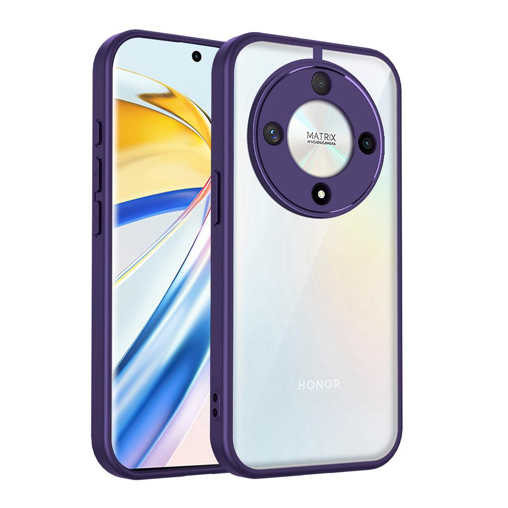 KEYSION Transparent Phone Case for HONOR X9d 5G Soft Silicone+PC Clear Shockproof Phone Back Cover for Huawei Magic 8 Lite 5G