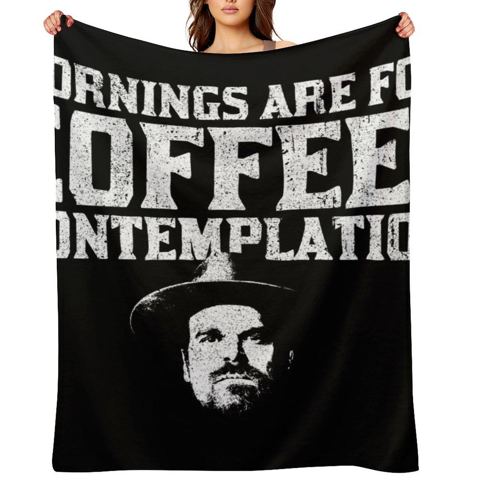 

Coffee and Contemplation Throw Blanket Single Softest Winter beds Soft Big Blankets 30x40in