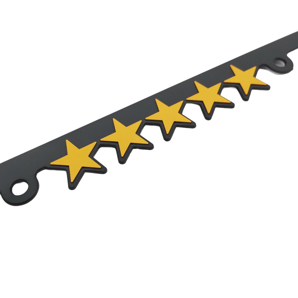 Ein Paar JDM Racing Style Kennzeichenhalter mit 5-Sterne-Design für amerikanische kanadische Autos SUVs LKWs Kennzeichenhalter Abdeckungen Rahmen 6