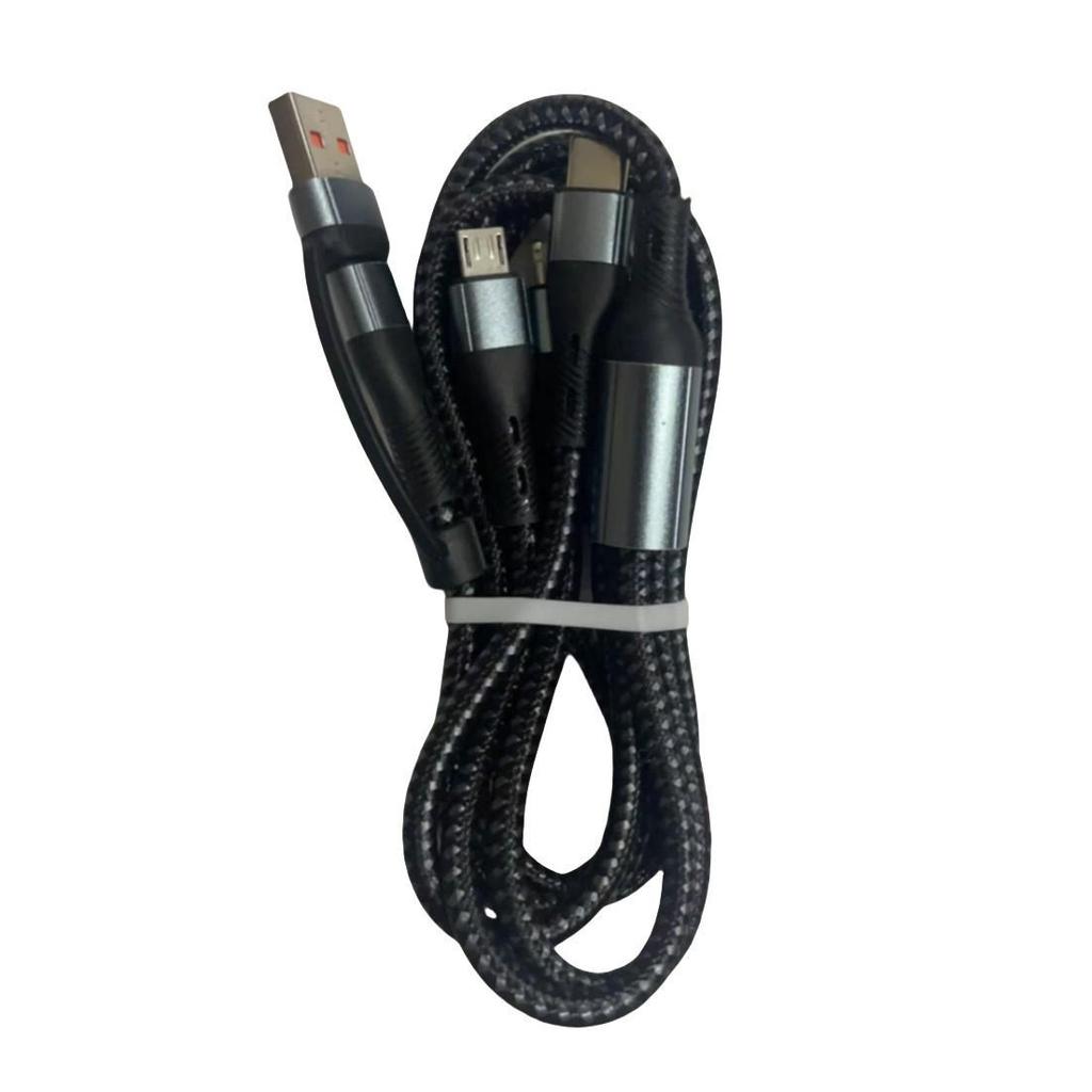 100W Fast Charging 3-in-1 Data Cable for Apple, Type-C, and Huawei Devices