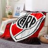 River Plate Logo Print Flannel Blanket, High Quality Comfortable for All Seasons, Home Decor, Warmth and Comfort, Perfect for Christmas Gifts