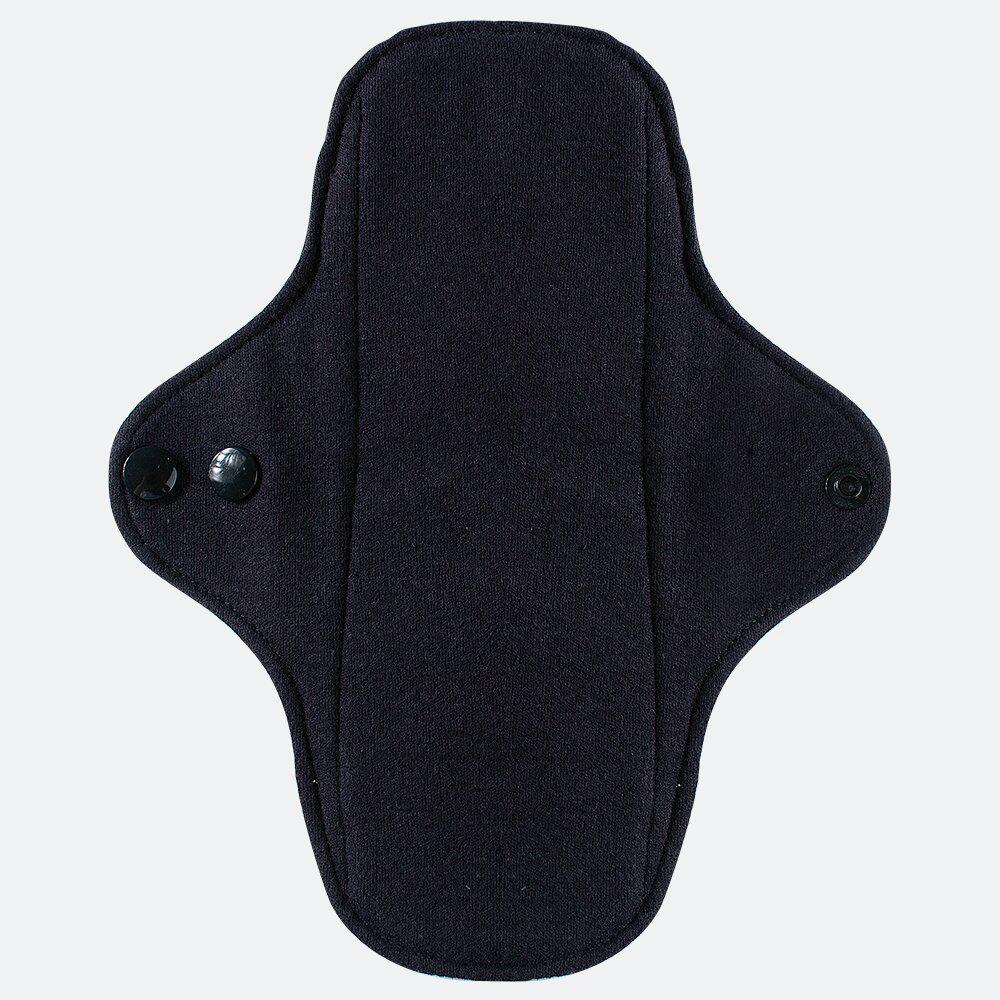 Washable Reusable Black Cotton Menstrual Pads