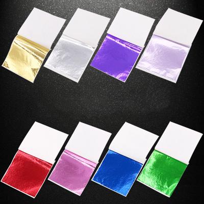 50Pcs Gold Leaf Sheets 8x8.5cm Imitation Gold Foil Paper for Art Craft Decoration Shiny Luxury Effect On Wood Ceramic Glass