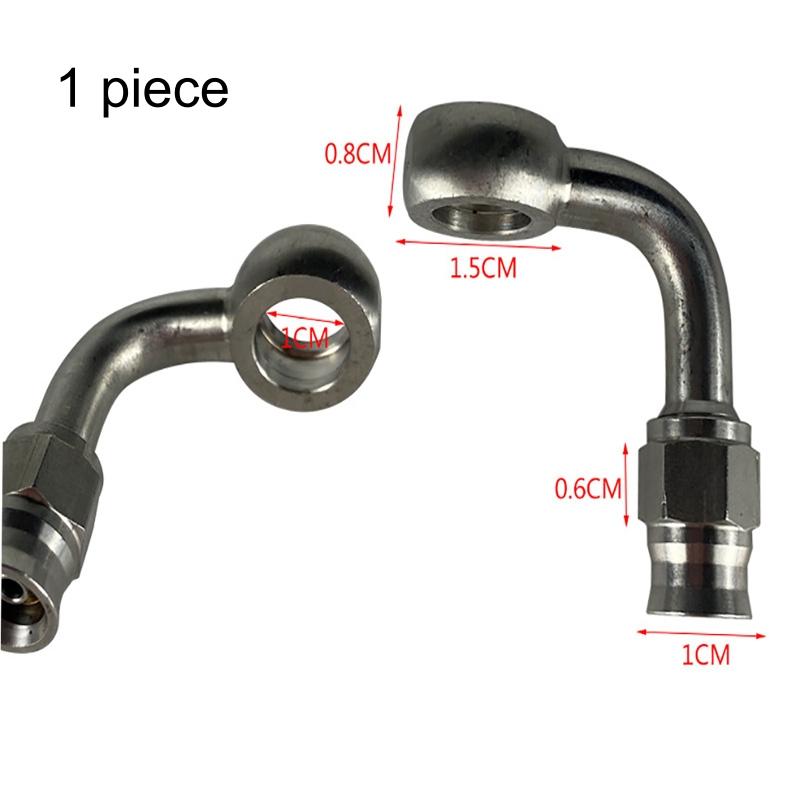 1pc Motorcycle Hydraulic Brake Hose Stainless Steel Rotary Oil Pipeline Joint Auto Banjo Fitting Oil Line Adaptor Universal
