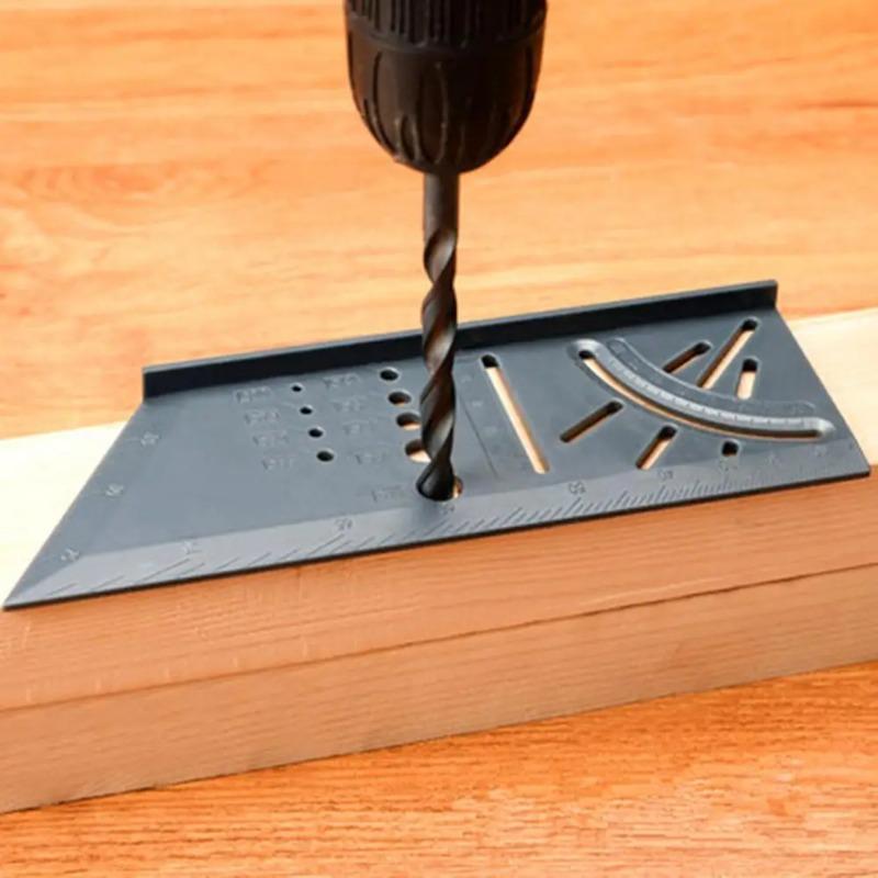 New Arrival Woodworking Gauge Ruler 3D Mitre Angle Measuring Square Measure Tool 45 Degree and 90 Degree with Carpenter Pencil