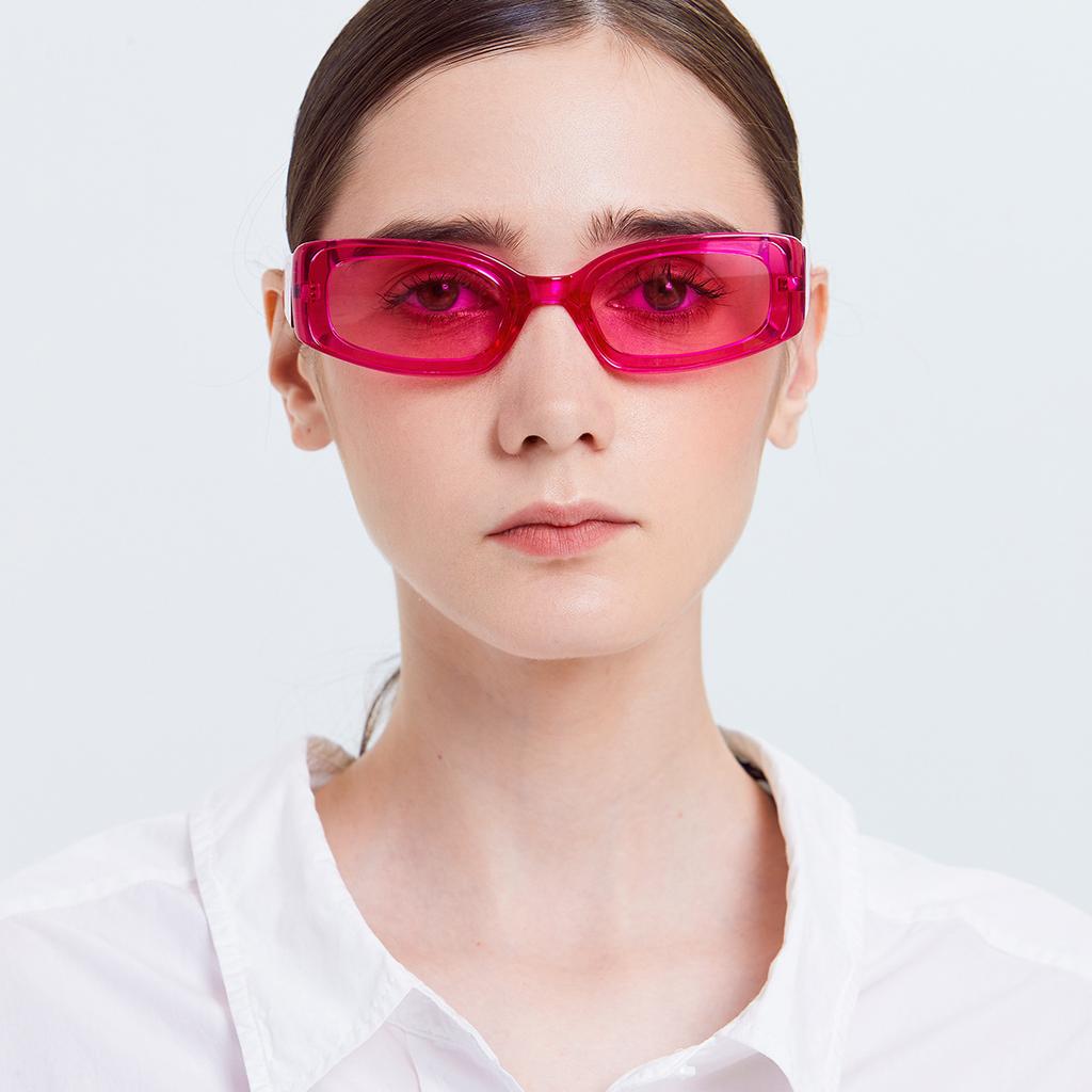 813018 Candy-Colored Square Sunglasses For Women, Colored Transparent Glasses For Men, Recommended By Retro Sunglasses Hipsters