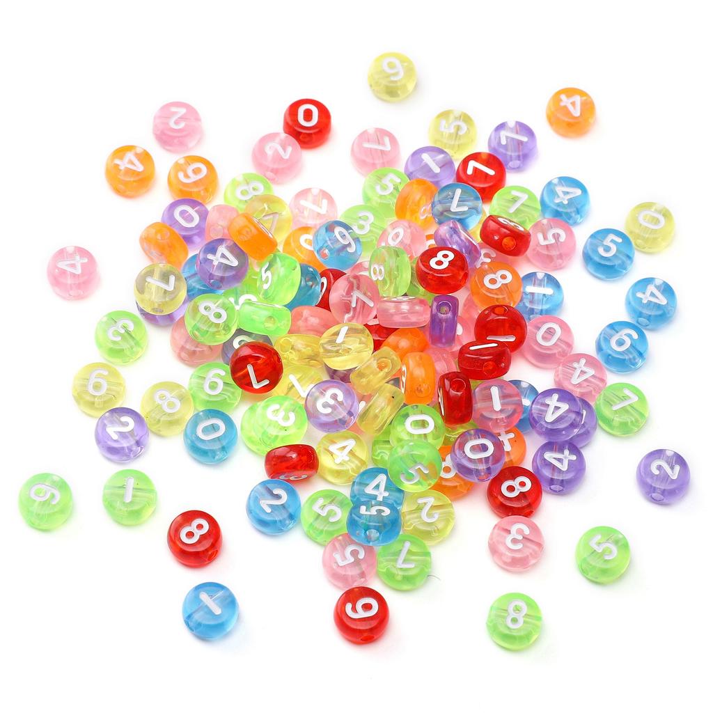 100 ks Akrylové korálky s písmeny Kulaté volné korálky pro DIY náramek Výroba módních šperků