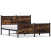VidaXL Metal Bed Frame with Headboard and Footboard 150x200 Cm, Double Bed, Bedroom Furniture, Guest Bed, 3301353