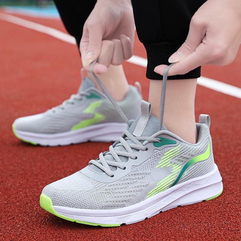 2024 Neue Gewebte Herren-Sportschuhe Laufschuhe Schnürschuhe Mesh Atmungsaktives Gewebe Leichte Herren-Freizeitschuhe Herrenmarke Frachtfrei