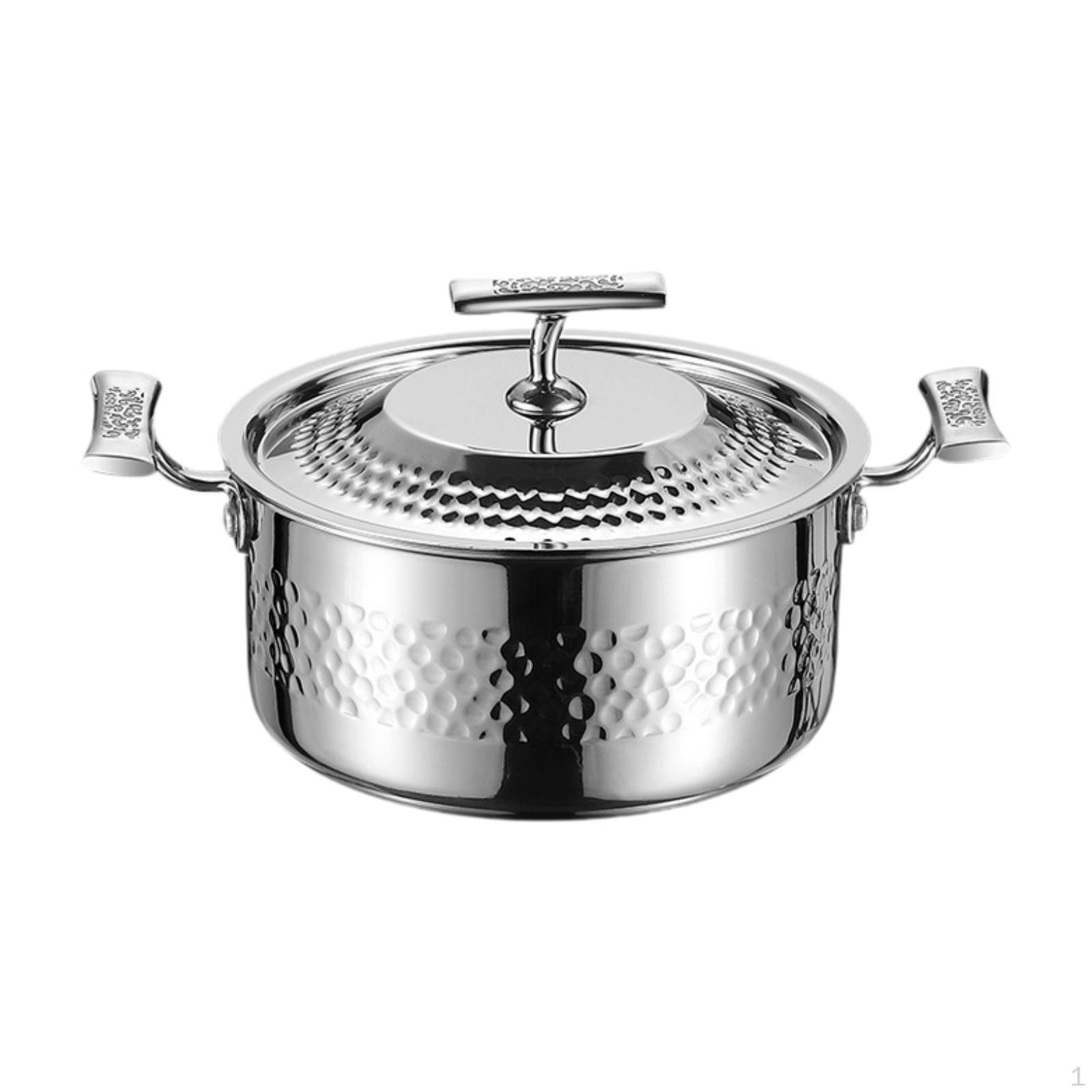 

Stainless Steel Pot Cookware Set for Home And Outdoor Use серебряный