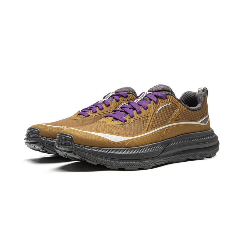 Li Ning Outdoor CF Tracing, Inter Industry Cushioning Rebound Low Top Hiking Shoes Men's Longan Umber AHTW011-3