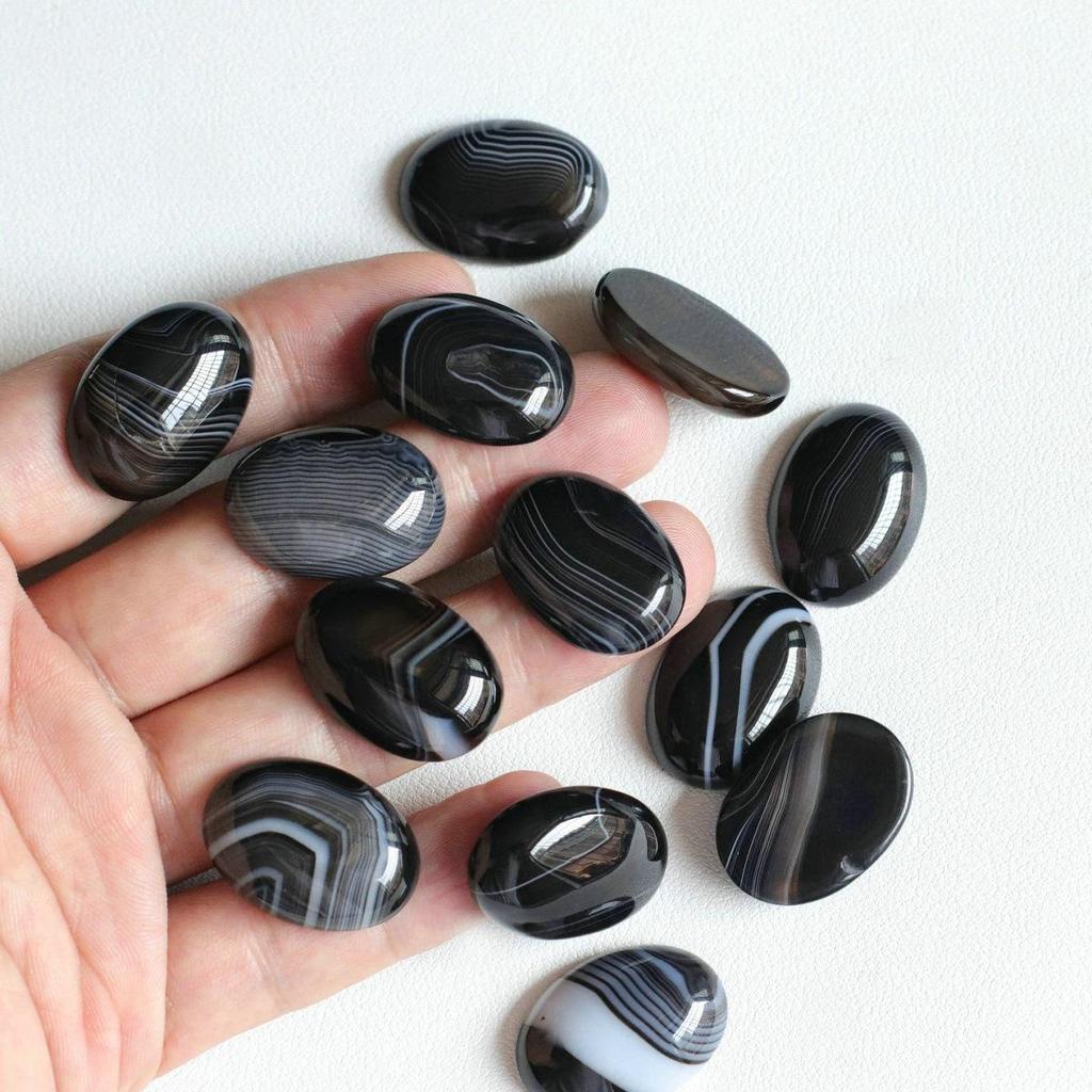18x25mm Oval Yellow Topaz Agate Egg-Shaped Necklace Ring Jewelry Accessory