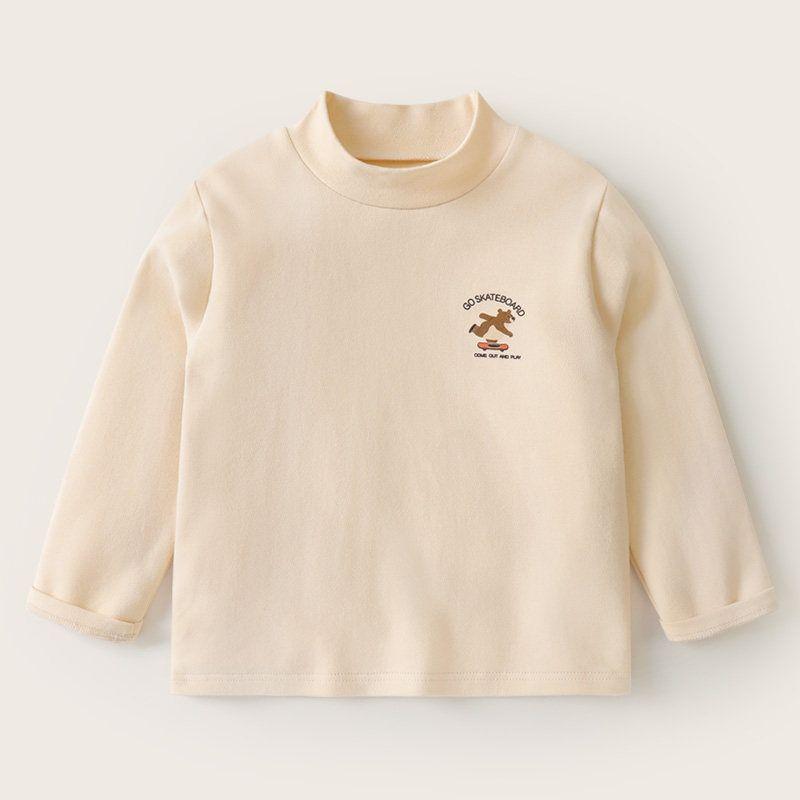 Antibacterial Wool Stretch Long-Sleeve T-Shirt Base Layer Spring Clothing Spring and Autumn Style Children's Clothing Kids' Baby Autumn Clothes Boys