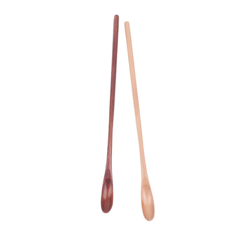 Japanese Cooking Honey Sugar Spoon Tea Coffee Stirring Spoons Long Handle Wooden Spoon Household Dessert Drink Spoon Small Spoon