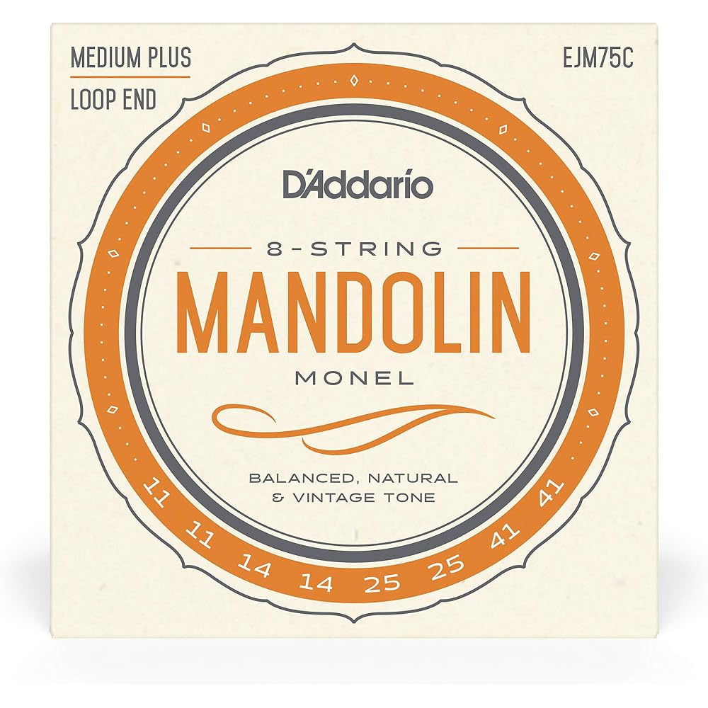 D'Addario Daddario Mandolin Strings Monel Winding Medium Plus .011-.041 EJM75C [Domestic Genuine]