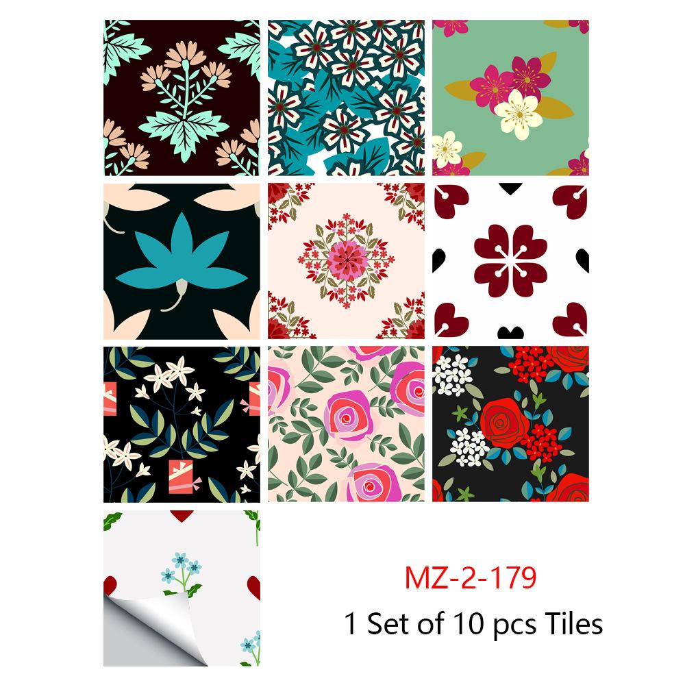 10 teile/satz Mandala Stil Crystal Hard Fliesen Keramik Wand Aufkleber Küche Kleiderschrank Home Decor art Mural Peel & Stick Wand Abziehbilder