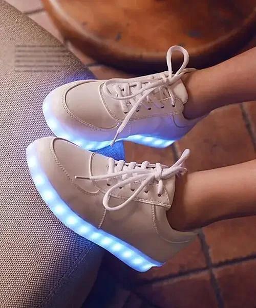 Maogu 2024 Adult Unisex Womens Mens Kid Luminous Sneakers Glowing USB Charge Boys LED Colorful Light-up Shoes Girls Footwear