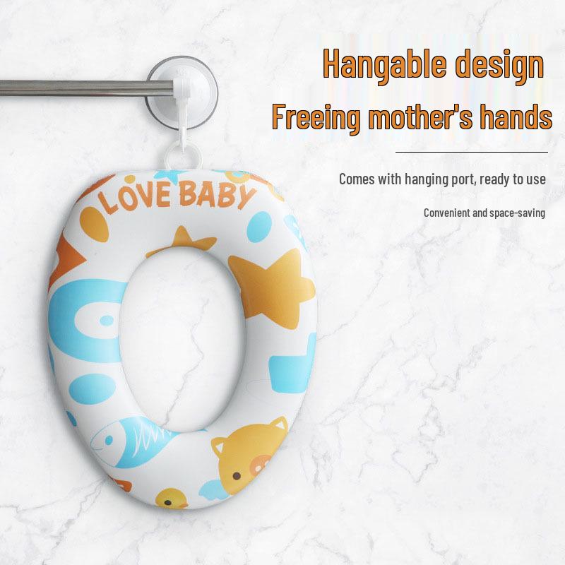 Kinderweicher Toilettensitz mit vergrößertem Kissen für den Heimgebrauch