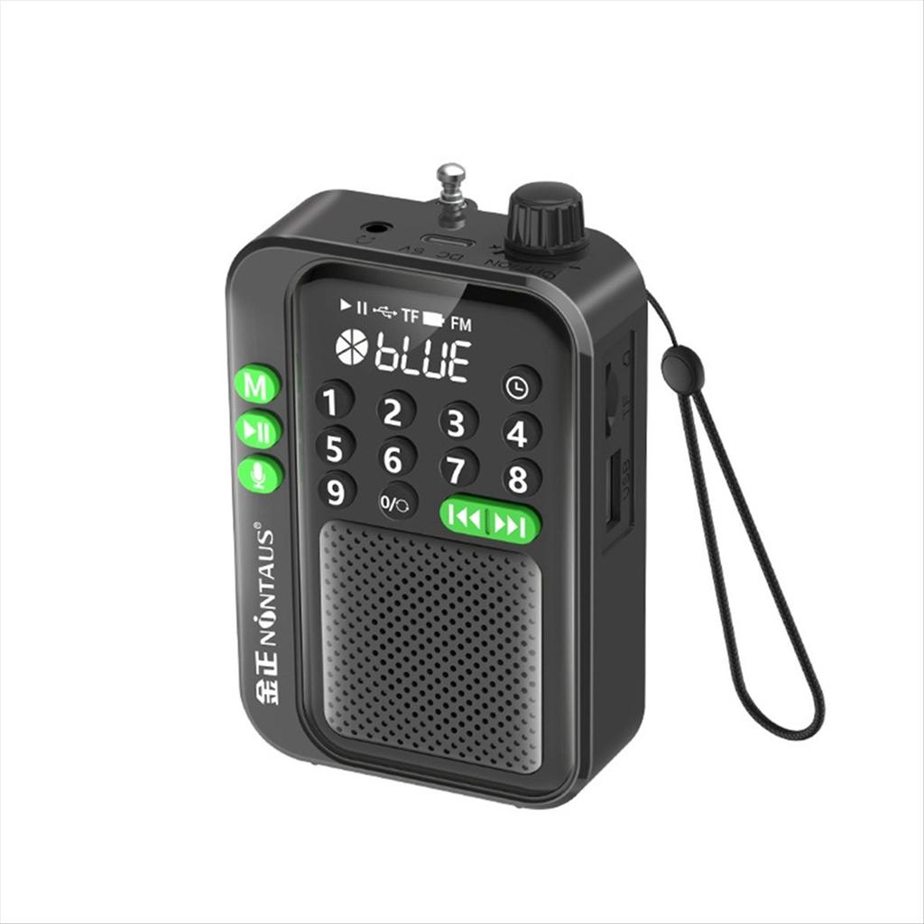 C90 Mini Pocket FM Radio Digital Radios Receiver Wireless Bluetooth MP3 Speaker with LED Display Recording Sleep Timer C