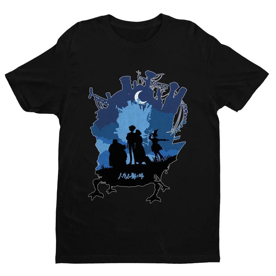 Anime Howls Moving Castle Black T Shirt Size S 4xl V1 S