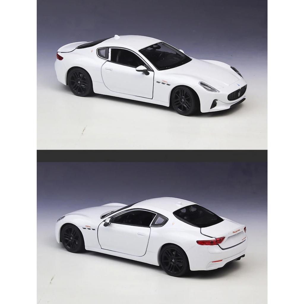 Welly 1/24 2023 Maserati Granturismo Folgore Coupe Alloy Sports Car Model Diecasts Metal Racing Car Vehicles Model Kids Toy Gift