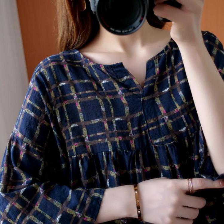 Korean Autumn Women Tops Plus Size Loose Comfortable Simple Johnature