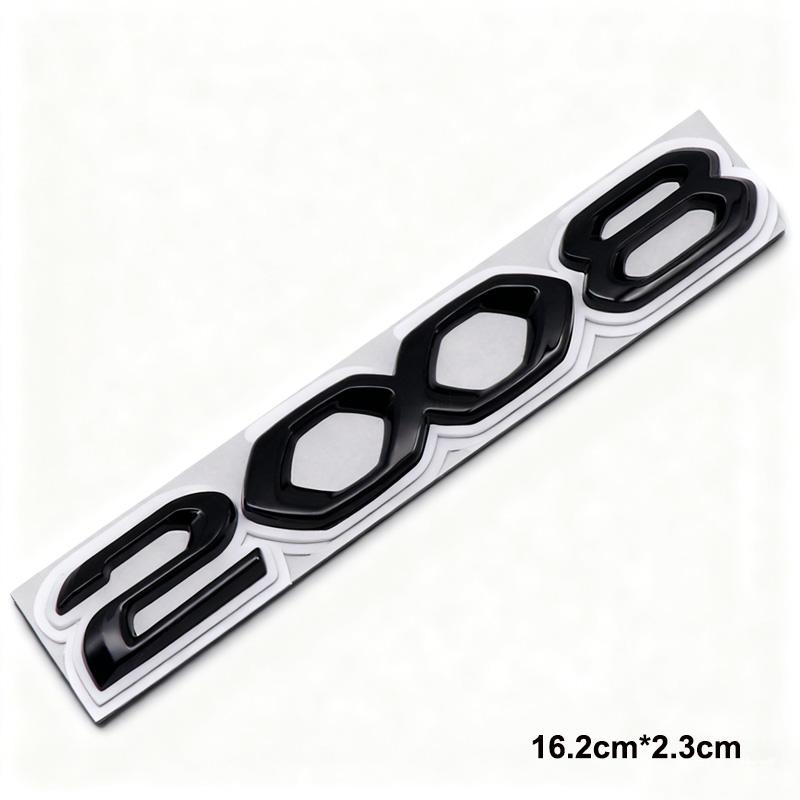 VZQR9 3D Metal Car Trunk Decoration Sticker For Peugeot 2008 3008 5008 Retrofit Upgrade Accessory