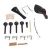 15 Stück Geigenzubehör-Set 3 4 4 4 Volle Größe Universal Ebenholz Metall Ersatzteile Set