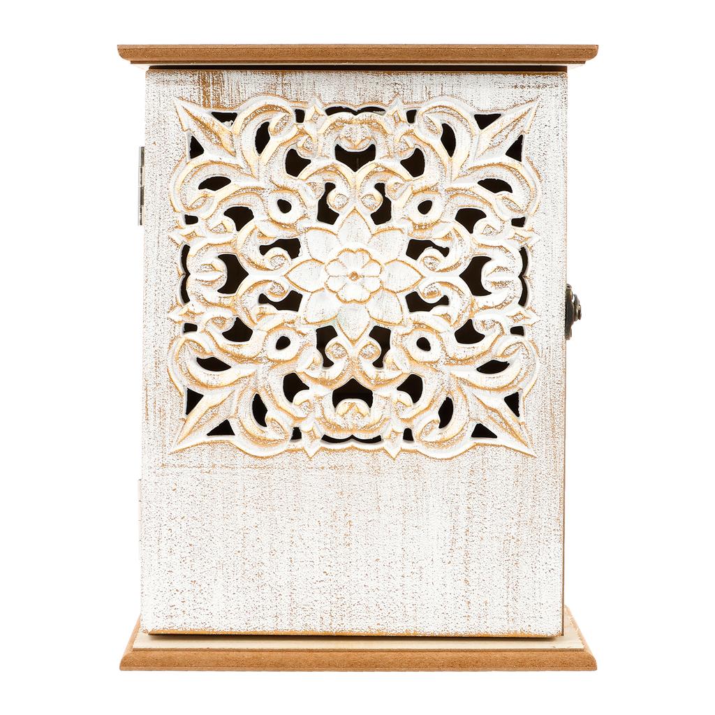 Türrahmen Wandmontierte Schlüsselkastenbox Holz Schlüsselhalter Aufbewahrungsregal Vielseitiger Schlüsselhalter Platzsparender Schlüsselkasten Schlüsselregal für Zuhause