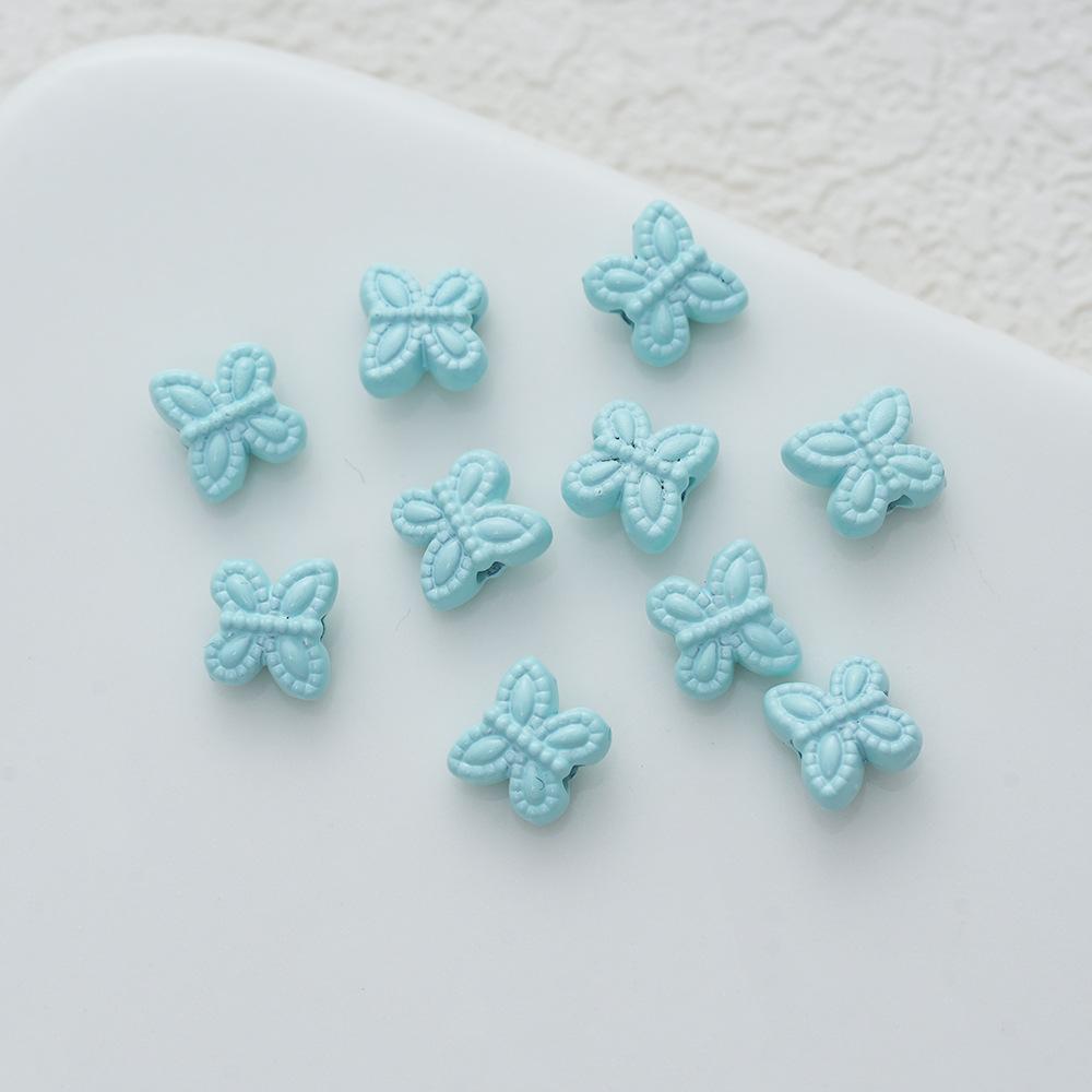Alloy Paint Macaron Mini Butterfly Beaded Loose Bead Diy Bracelet Earrings Necklace Jewelry Accessories