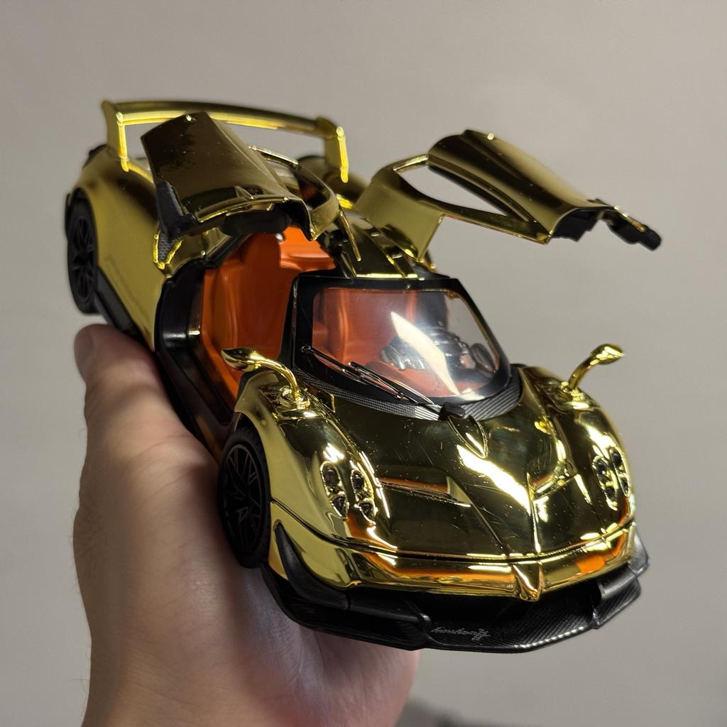 1:24 Pagani Huayra Dinastia BC Supercar Alloy Electroplating Sports Car Model Metal Track Racing Car Vehicles Model Sound Light