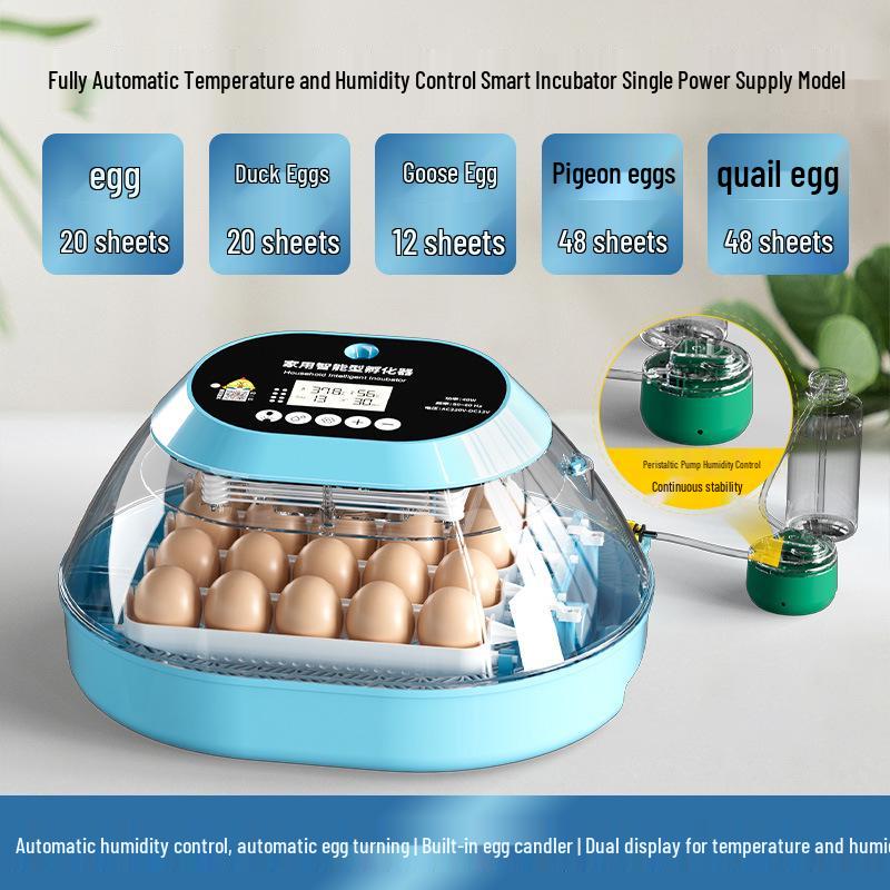 Smart Egg Incubator for Small Households - Ideal for Chicken, Duck, Goose, Pigeon, and Quail Eggs.