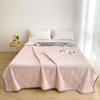 Cooling Ice Silk Summer Quilt - Lightweight, Washable, Solid Color for Single/Double Beds