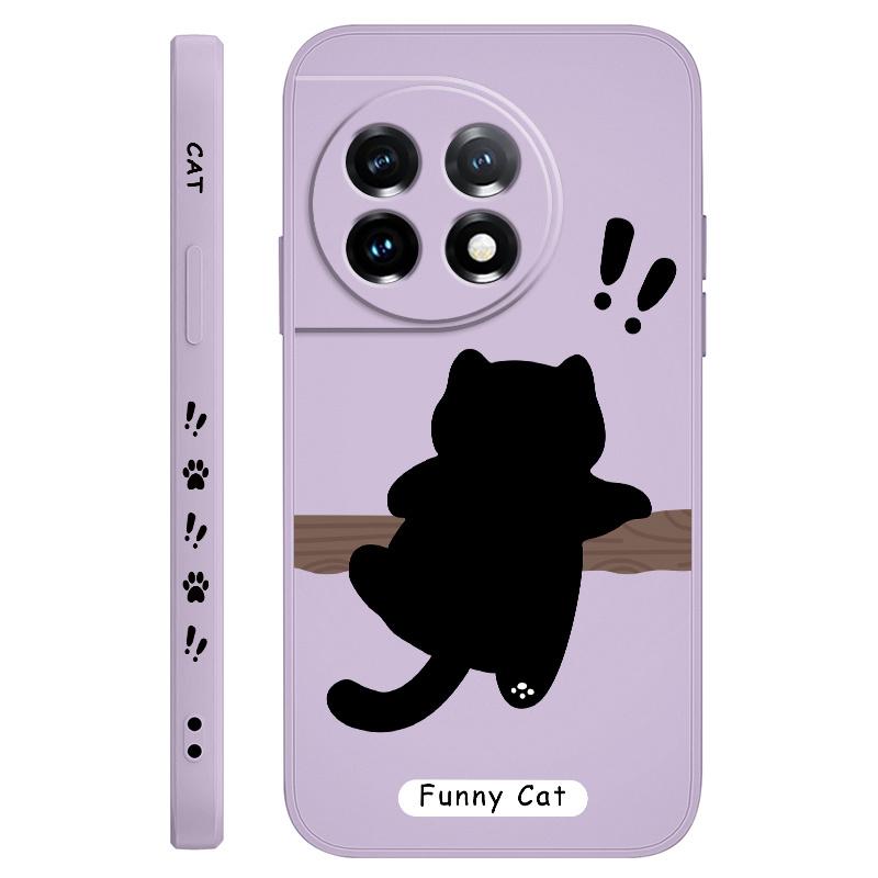 

Tree Climbing Cat Phone Case For Oneplus 13 13R 12 12R 11 11R 10 10R 10T 9R 9RT 9 8T 8 7 7T Pro 5G Liquid Silicone Cover OnePlus 13 5G