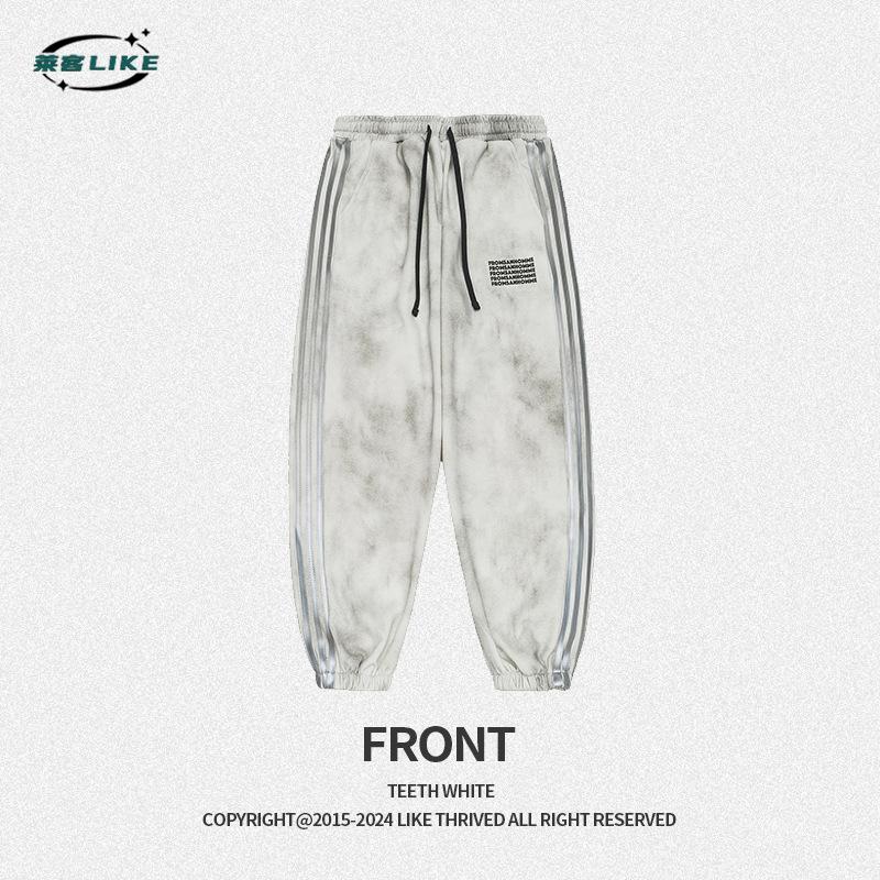 Autumn And Winter New Men'S American Style Leg Binding Sweatpants, High-End Casual Pants, High Street Loose Drawstring Sports Pants For Men